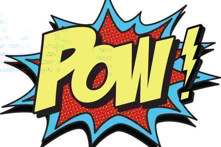 Teaser Pow Cartoon-style