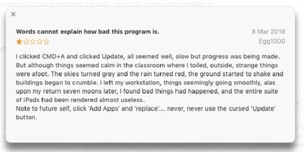 Review by school iPad configurator