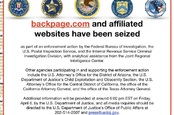 Screengrab of the Backpage takedown notice
