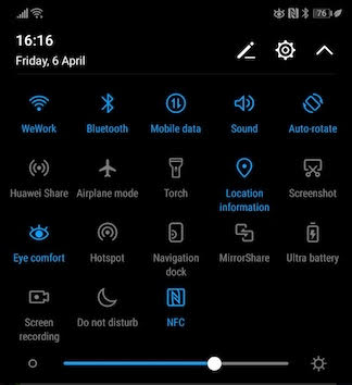 uX: Home Screen of huawei p20 pro