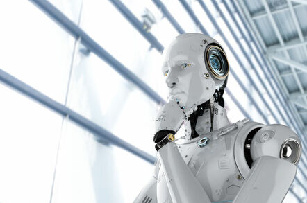 Robot thinking.