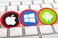 Microsoft, Apple, Google OS logos