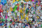 Plastic waste bottles polyethylene recycling