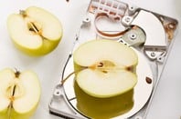 image of Apple and hard drive