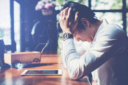 businessman in despair