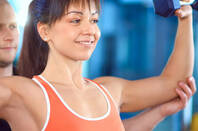 Woman in fitness training