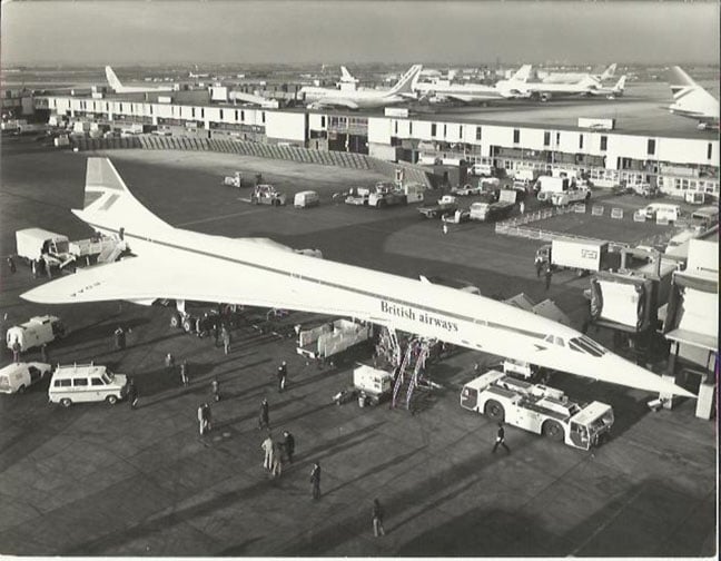 G BOAA first flight LHR to BAH 21 Jan 1976 photo British Airways