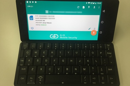 Gemini eSIM management (pic: El Reg)