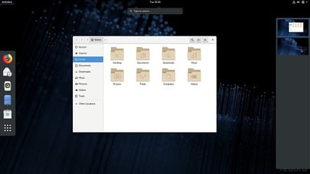 Capture d'écran de Fedora 28 GNOME