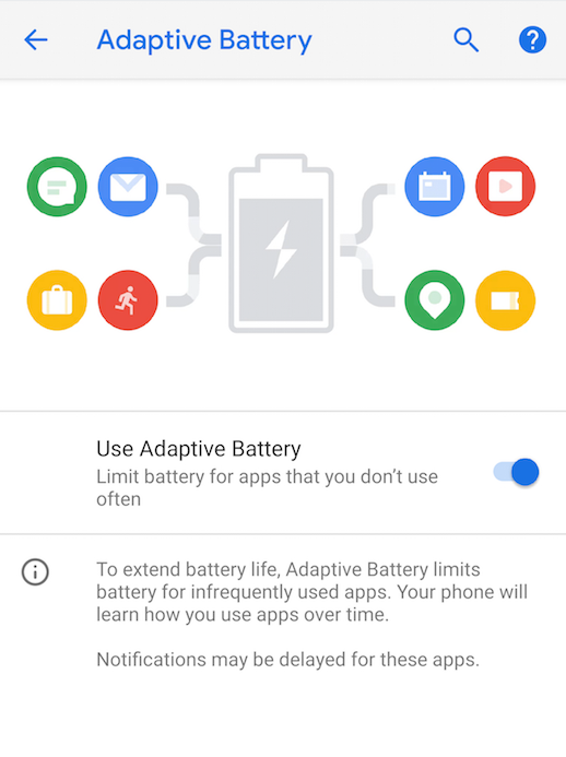 Android P adaptive battery