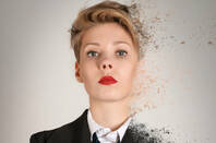 An executive slowly vanishing