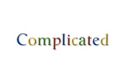 "Complicated" in faux google logo style