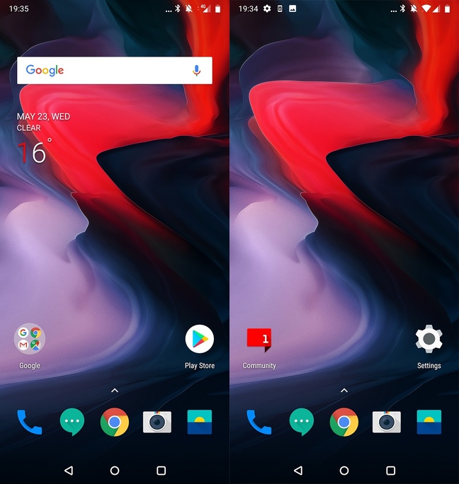 OnePlus 6 Home Screens