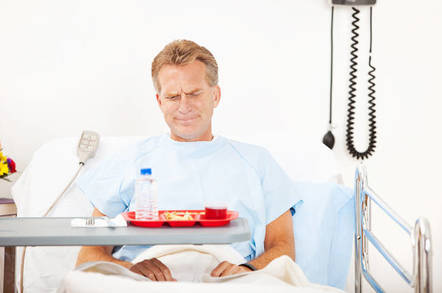 Hospital patient is annoyed