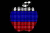 Apple logo as Russian flag