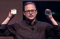 AMD's Jim Anderson holds up a Threadripper 2
