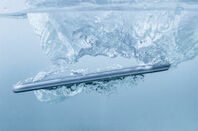 Smartphone falls in water