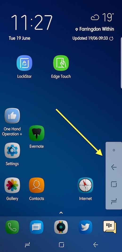 Samsung One Handed Navigation preview 2018