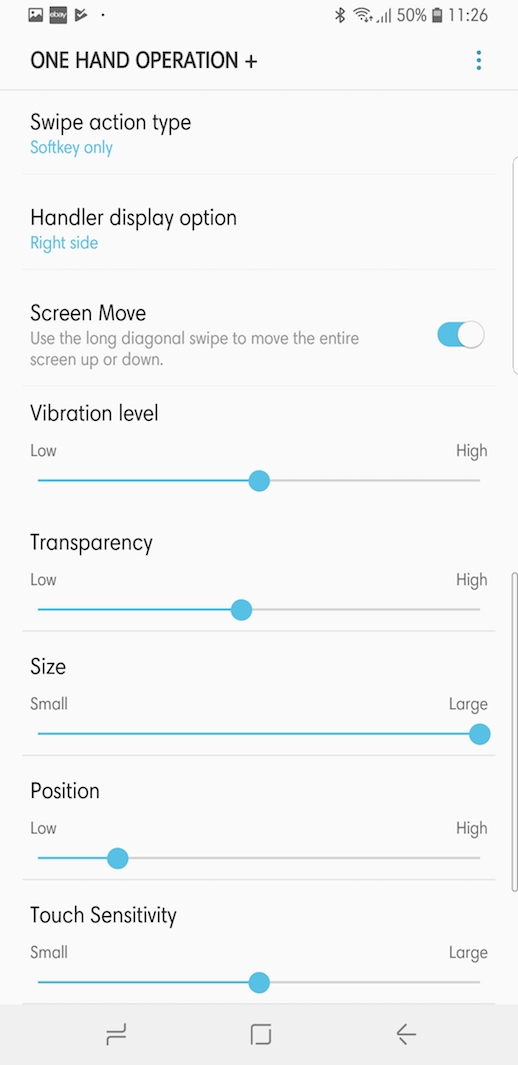 Samsung One Handed Navigation preview 2018