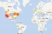 Screenshot of Downdetector's Google Home outage map