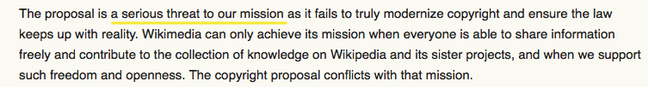 Wikipedia mission threat