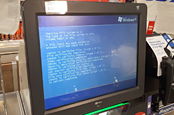 Windows XP running on a Tesco self checkout