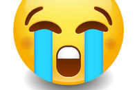 Facebook-style crying emoji