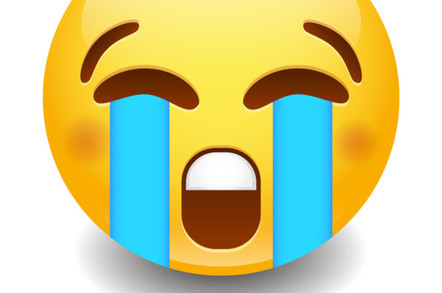 Facebook-style crying emoji