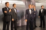 James Bond actors in wax figures