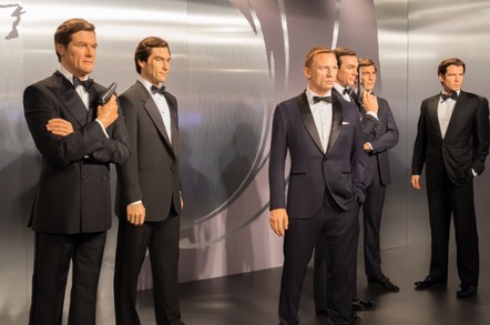 James Bond actors in wax figures