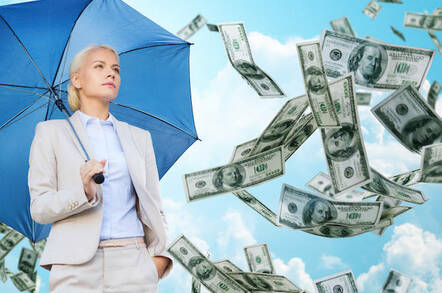 Raining cash from the clouds