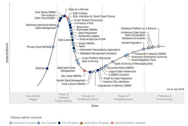 Gartner Data Management Hype Cycle