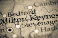 Milton Keynes on a map