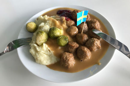Traditional swedish meatballs in IKEA store restaurant. Pic: Nino Pavisic
