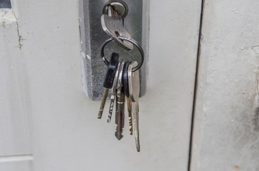 Keys left in door