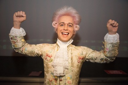 Wax figure of Wolfgang Amadeus Mozart