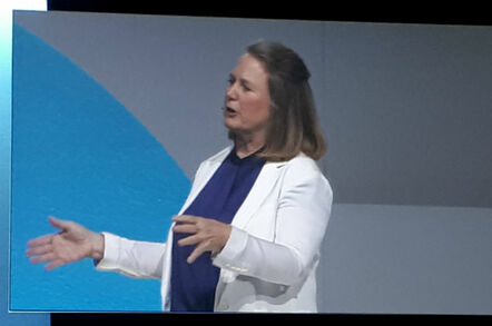 Diane Greene, CEO, Google Cloud, speaking at Google Cloud Next 2018