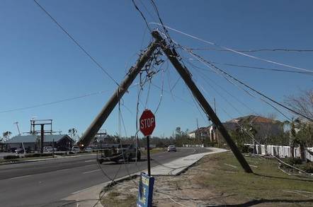 Hurricane Damage - downed poles