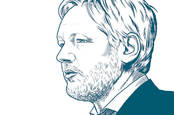Illustration of Julian Assange