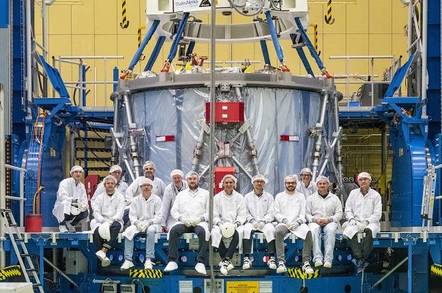 Orion service module (credit: NASA/Rad Sinyak)