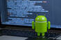 Shutterstock image of Android mascot on a laptop