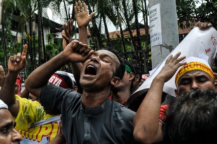 Rohingya protesting