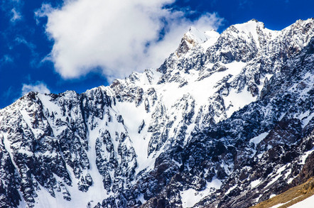 Andes mountain range at Santiago de Chile