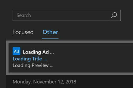 Screenshot of an ad loading in Windows 10 