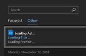 Screenshot of an ad loading in Windows 10 