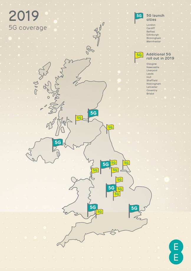 EE 5G launch map