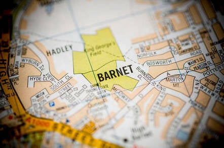map of barnet in north london