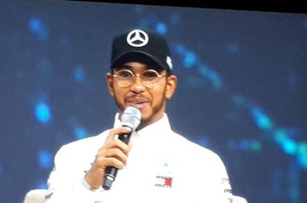 Lewis Hamilton at HPE Discover