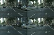 Videos of driving next to rendered versions