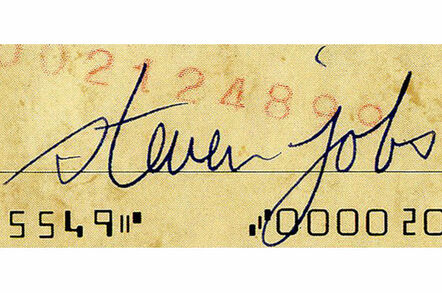 Steve Jobs usually signed entirely in lowercase (image: Nate D Sanders)